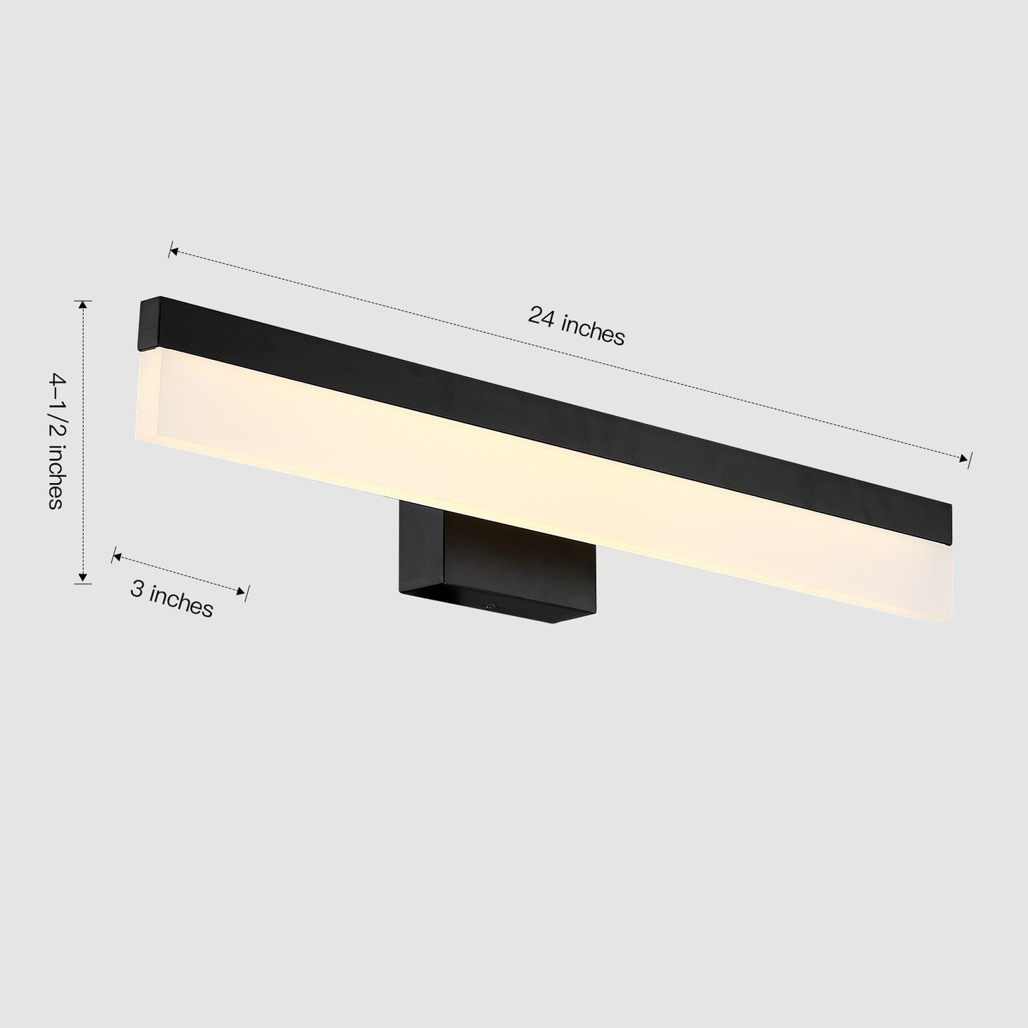 Contemporary Vanity Light Series / Aluminum & Acrylic Bar Design / Size & Color Options