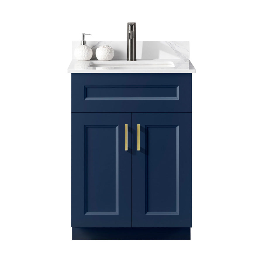 24″ Bathroom Vanity (Pinewood) Double Doors Free Standing Bathroom Cabinet