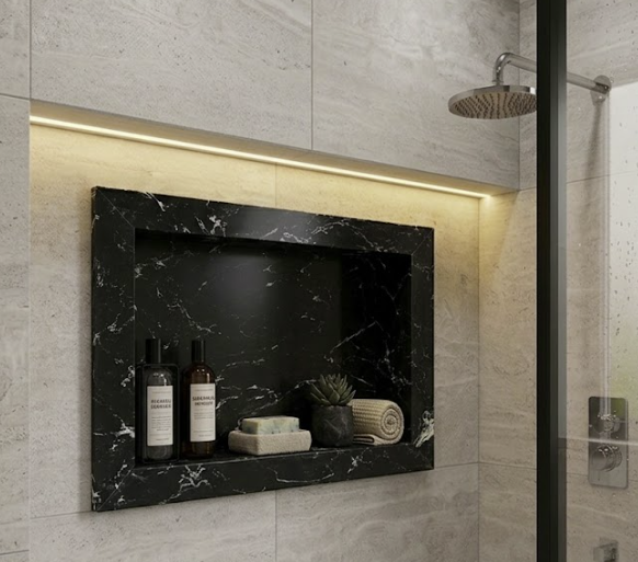 Quartz Shower Niche without Shelf