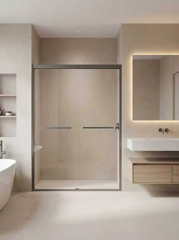BL-603 Double Sliding Framed Shower Door (48x72, 60x72, 60x75)
