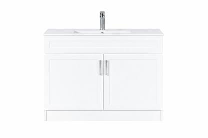 36″ Freestanding Bathroom Vanity With Ceramic Top (MDF)(GLS118)
