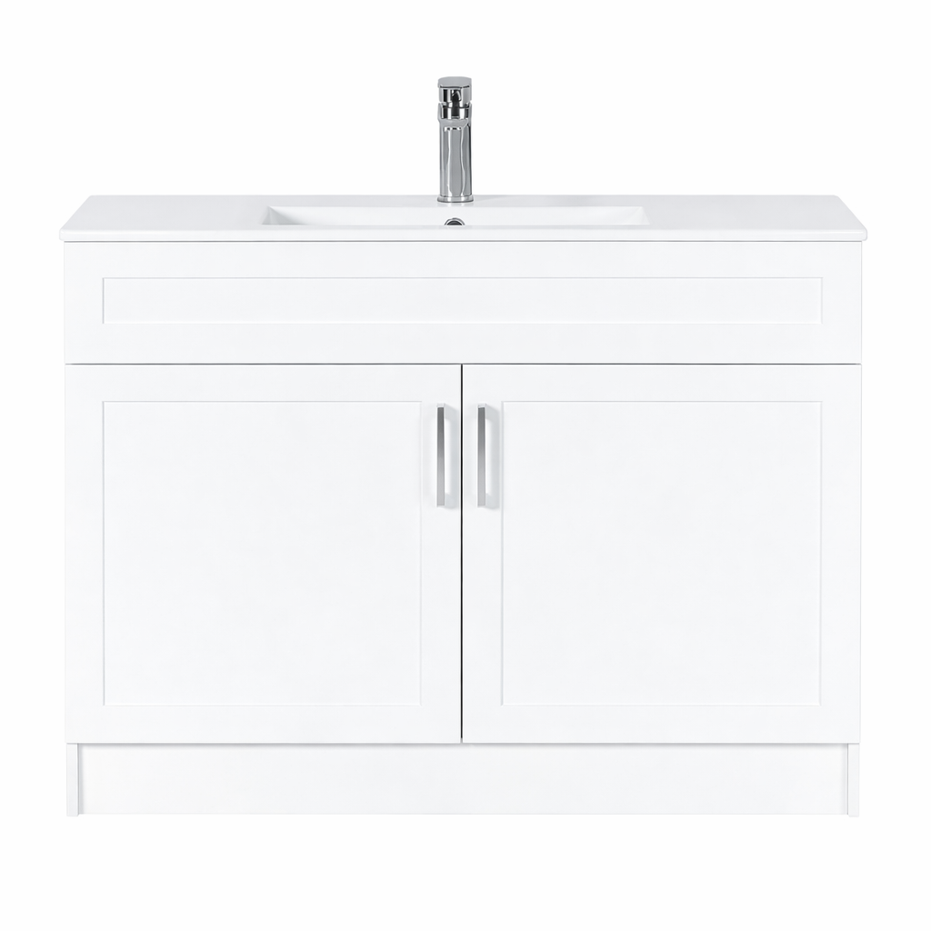 36″ Freestanding Bathroom Vanity With Ceramic Top (MDF)(GLS118)