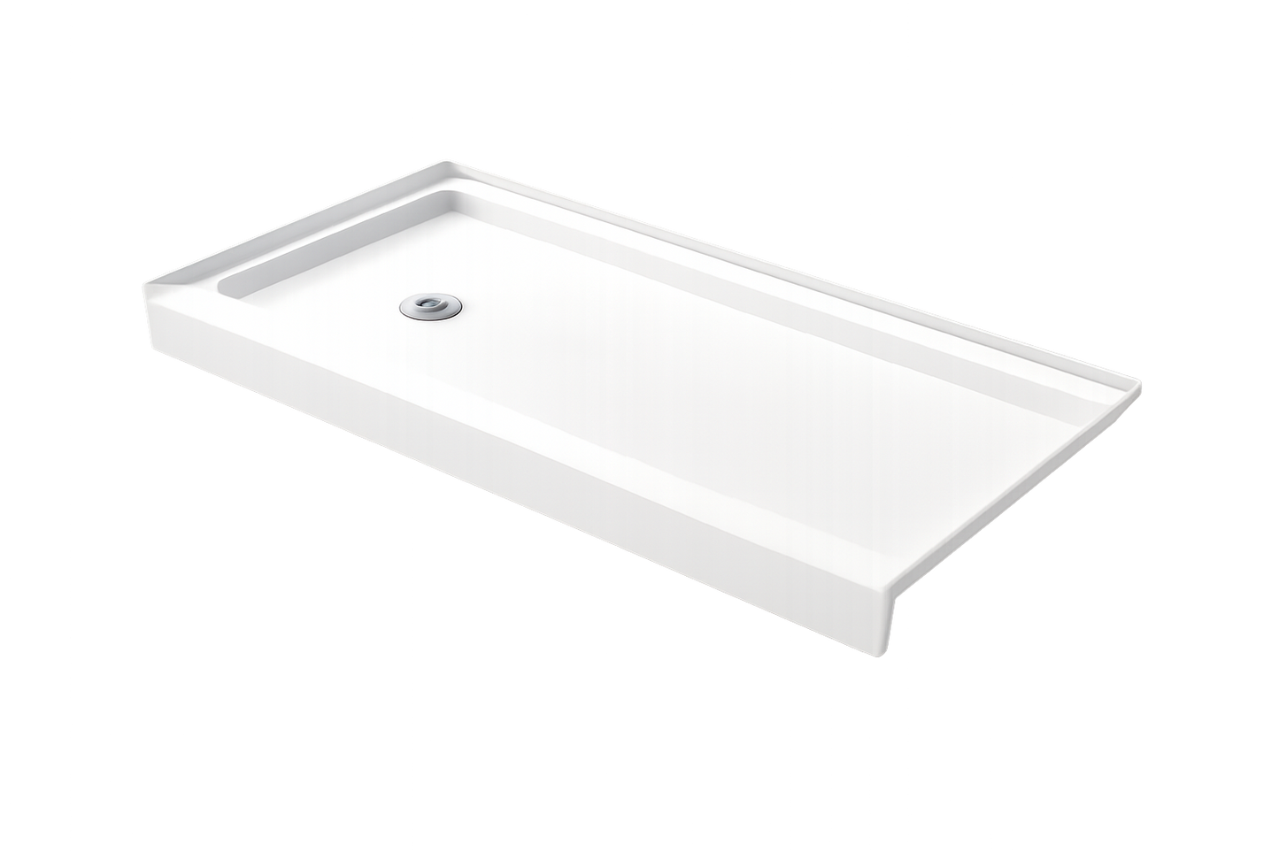 60×30 inch Left Drain Acrylic Shower Base