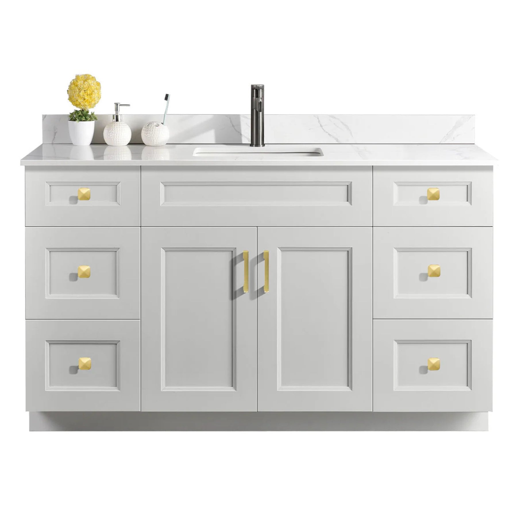 54″ Bathroom Vanity (Pinewood). Free Standing Bathroom Cabinet