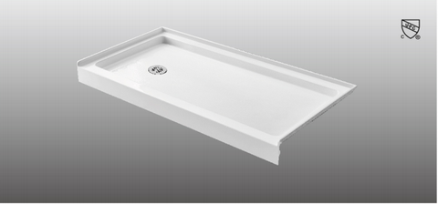 60×30 inch Left Drain Acrylic Shower Base