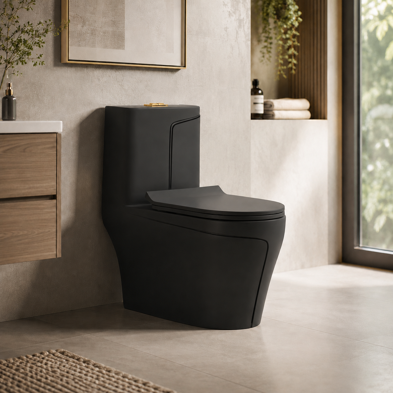 T2260B - Matte Black One Piece Toilet