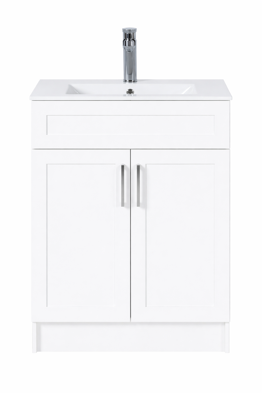 24″ Freestanding Bathroom Vanity With Ceramic Top (MDF)(GLS116)