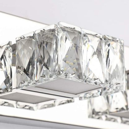 Luxury 4-Light Crystal LED Vanity Light – Chrome Finish