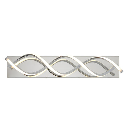 Chrome Wave Design LED Vanity Bar light