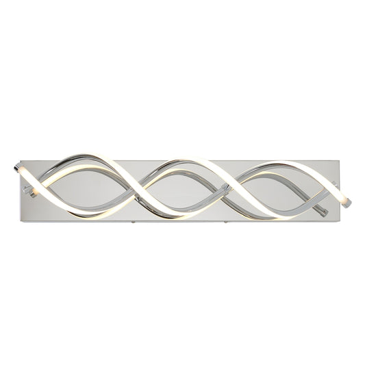 Chrome Wave Design LED Vanity Bar light
